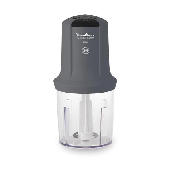 Moulinex Multi Moulinette Hachoir électrique, 500 W, Capacité utile 500 ml, 2 vitesses, Intuitif, Émince, Hache, Mixe, Access