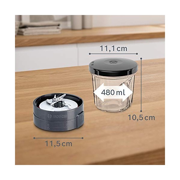 Bosch Electroménager MUZ45XCG1 Kit 3 en 1: broyeur/hachoir/rangement