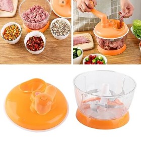 Hachoir manuel, mixeur manuel, broyeur manuel de légumes, petit broyeur de légumes portable en acier inoxydable de qualité al