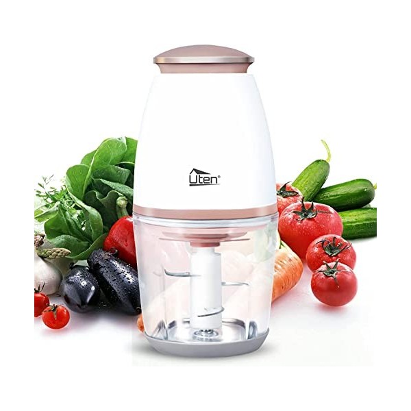 Hachoir Electrique Bol 1500ML, Uten Hachoir à Viande 400W Avec Lames Amovibles, Hachoir à Viande électrique de Ménage, Farce,