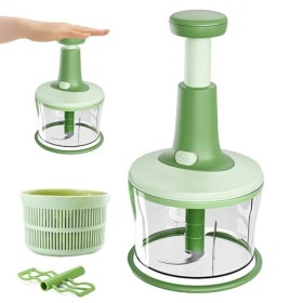 Xkzhrr Hachoir manuel,Mixeur Hachoir1200ml, Manual Food Chopper, Kitchen Chopper, Garlic Chopper,coupe oignon manuel,coupe oi