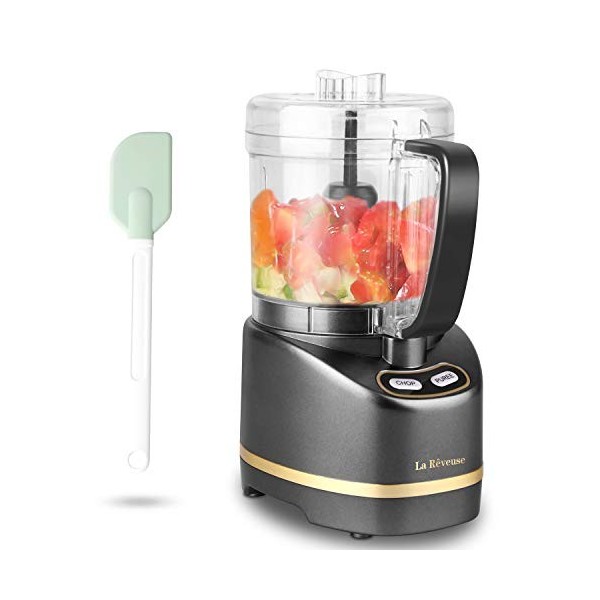 La Rêveuse Hachoir électrique avec bol de préparation de 450 ml, pour hacher, hacher, broyer, mélanger, réduire en purée Dar