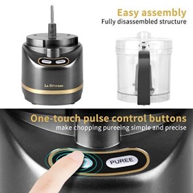 La Rêveuse Hachoir électrique avec bol de préparation de 450 ml, pour hacher, hacher, broyer, mélanger, réduire en purée Dar