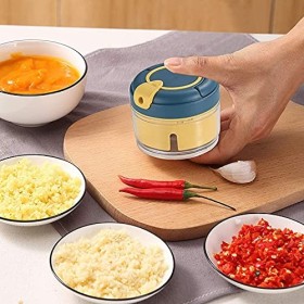 Cisixin Coupe Ail Manuel, Mini Hachoir à Légumes, Machine Hacher Viande et Ognons