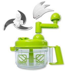 Hachoir manuel pour légumes, hachoir à légumes avec poignée et couvercle pour oignons, ail, poivrons, carottes, gingembre, fr