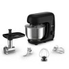 Moulinex Bake essential Robot pâtissier, 800 W, Bol 4.8 L, kit de pâtisserie, Hachoir à viande QA161810, Noir Glama