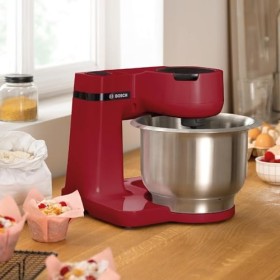 Bosch Hausgeräte Robot de Cocina MUM2 blanco, procesador de alimentos+discos rayadores+varilla de alimentos. bol acero inox. 