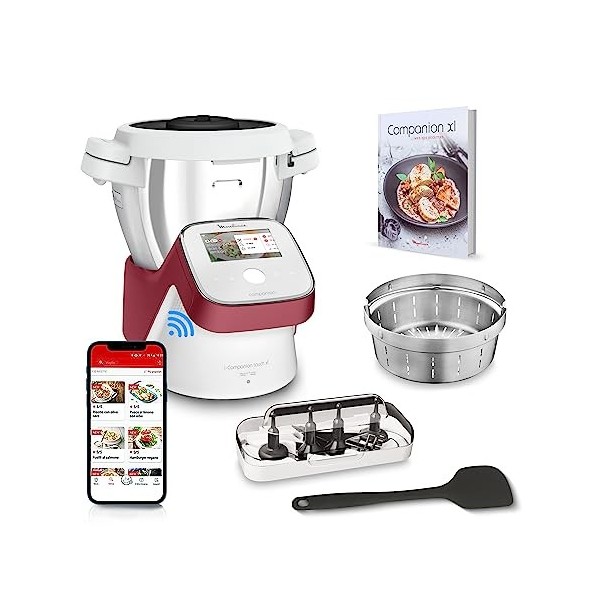 Moulinex Robot cuiseur, Recettes illimitées, Ecran tactile, Instructions étape par étape et tutoriels, 17 modes de fonctionne
