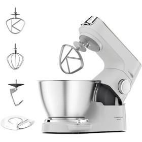 Kenwood Titanium Chef Baker KVC65.001WH, Robot Patissier Avec Balance Intégrée, Incl. Ensemble Pâtisserie 3 Pièces, Spatule &