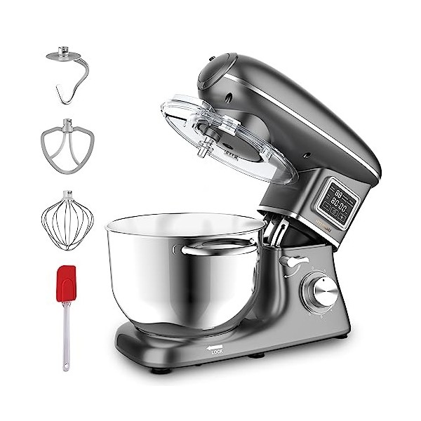 HYUNDAI Robot pâtissier multifonctions 1500W Bol 6.2L blender et hachoir- Temps programmable