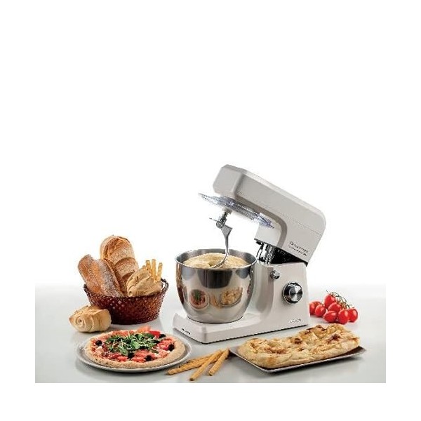 Ariete 1598 Pastamatic Gourmet Planetary, Pétrin avec Blender, Bol en Acier Inoxydable 7 L, Carafe en Verre 1,5 L, Fouet Élec