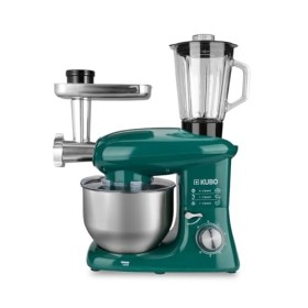 Kubo - Robot de cuisine - 7 accessoires : bol mixeur, hachoir à viande, grand bol, couvercle de protection, fouet, mixeur et 