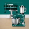 Kubo - Robot de cuisine - 7 accessoires : bol mixeur, hachoir à viande, grand bol, couvercle de protection, fouet, mixeur et