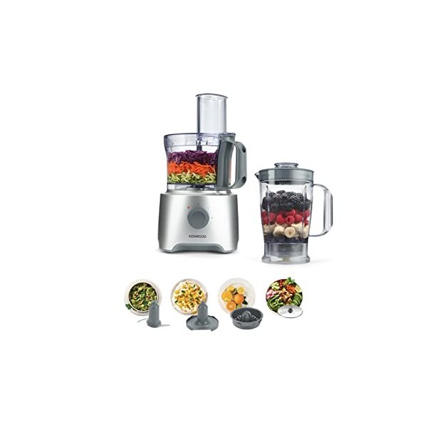 Kenwood fdp302si Multipro Compact Processeur de cuisine, 800 W, 2.1 liters, argent