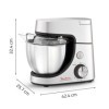 Moulinex Robot pâtissier, 1100 W, Kit de pâtisserie, Blender, Découpe-légumes avec accessoire pour macédoine, Hachoir à viand