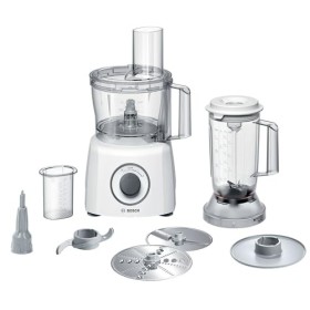 Bosch Electroménager - MCM3200W Robot de Cuisine MultiTalent 3, 800 W, 2.3 litres, 2 vitesses + fonction pulse, Blanc/Gris