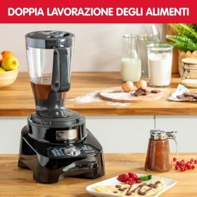 Moulinex Robot multifonction, 1000 W, 28 fonctions, Bol 3 L, Blender 2 L, Hachoir, Disques pour râper et émincer, Lames inox 