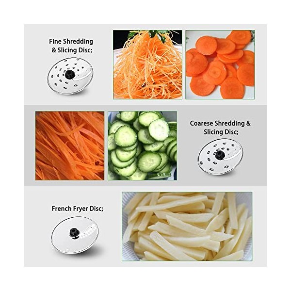 SNDOAS Robot Multifonction Cuisine, 1100 W Robot Culinaire, Bol Mélangeur 3.2 L, Hachoir Multifonction, Robot Mixeur 1.5 L, M