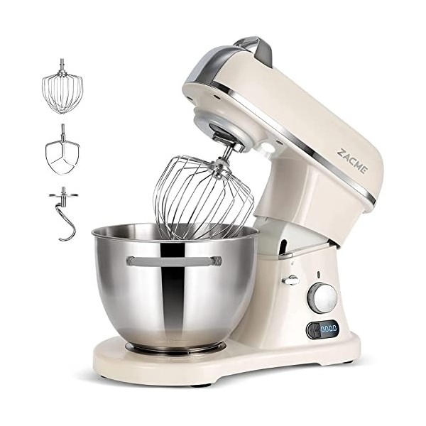 Robot Pâtissier, Phisinic Robot de Cuisine Multifonctions 1500W 7L, Pétrin Professionnel,11 Vitesses Robot de Cuisine Multifo