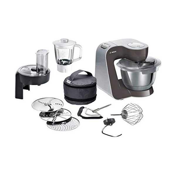 Bosch MUM5 CreationLine Premium MUM58NP60 Robot de cuisine polyvalent, grand bol en acier inoxydable 3,9 l , kit professionn