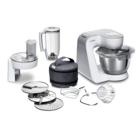 Bosch MUM58W20 Robot culinaire CreationLine, acier inoxydable, 3,9 litres, Argent, blanc