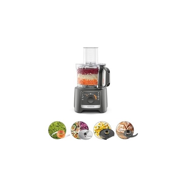 Kenwood fdp302si Multipro Compact Processeur de cuisine, 800 W, 2.1 liters, argent
