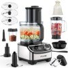 FIMEI Robot culinaire multifonction 1300W, 3 vitesses et fonction pulse, hachoir 3,5L, mixeur 1,5L, moulin, presse agrumes, c