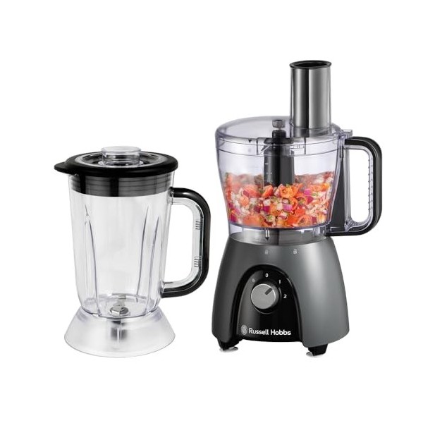 Russell Hobbs Robot cuisine multifonctions [Mixeur/blender/Râpe/hachoir/pétrin/batteur] Robot pétrir, mélanger & couper, etc