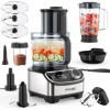 FIMEI Robot Multifonction Cuisine 1300W, 3 vitesses et fonction pulse, hachoir 3,5L, mixeur 1,5L, moulin, presse agrumes, cro