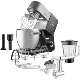 Sencor Robot Pâtissier Multifonctions Suréquipé STM 8950 - Robot Cuisine Puissant 1800W, Bol Inox 6,7L, Panneau de Commande L