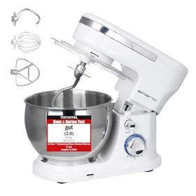 EMERIO KM-123117 Robot de cuisine 1000 W blanc, acier inoxydable