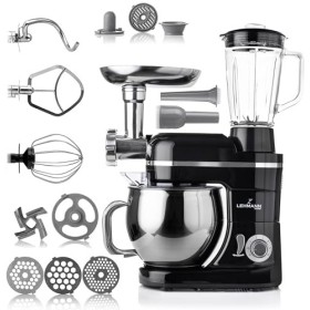 Lehmann Machine de cuisine universelle 3 en 1 | Avec système de battement planétaire | Multifonctionnelle avec hachoir à vian