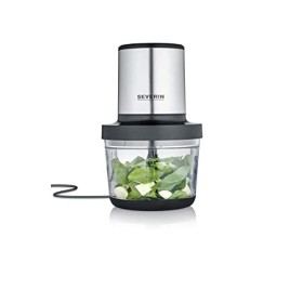 SEVERIN Hachoir électrique 400 W multifonction dune capacité d1 Litre, garanti sans BPA, Hachoir à viande, oignons, herbes,
