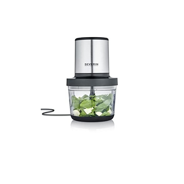 SEVERIN Hachoir électrique 400 W multifonction dune capacité d1 Litre, garanti sans BPA, Hachoir à viande, oignons, herbes,