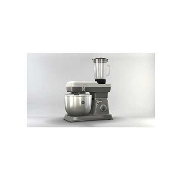 Herzberg, HG5065-RD, Robot Petrin Multifonction, Blender en Verre 1.7L, Puissance 1800 W max, Réglage de 6 Vitesses, Capacité