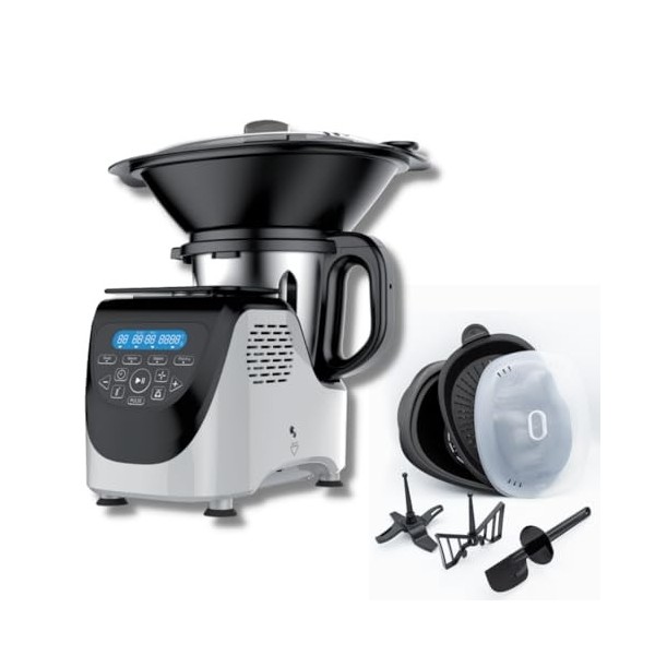 Robot de cuisine Chef O Matic Kitchen Robot, 1000 W, 3 L, 3 500 tr/min, plusieurs accessoires, 10 vitesses, robot multifoncti