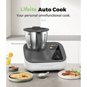 Lifeite Robot Patissier Robot de Cuisine Multifonction - Tout-en-un 21 Modes de Cuisine Intégré Balance, Acier Inoxydable, Pr