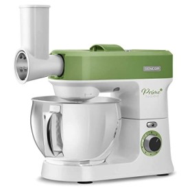 Sencor Robot Pâtissier multifonctions, Robot de Cuisine Surpuissant, Moteur 1200W,avec Éclairage Led, 6 Vitesses, Puls et 2 p