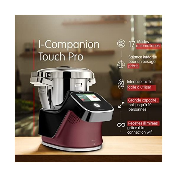 Moulinex Robot cuiseur, 18 modes, Balance intégrée, Idées de recettes illimitées, Ecran tactile facile dutilisation, Applica