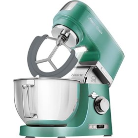 Sencor Robot Pâtissier multifonctions, Robot de Cuisine Robust full metal, Moteur 1000W Surpuissant, avec Éclairage Led, fonc
