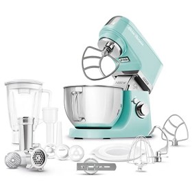 SENCOR STM 6351GR Robot Multifonctions 1 000 W Robot Pâtissier, Blender Professionnel 8 Vitesses Fonction PULSE Bol dAcier I