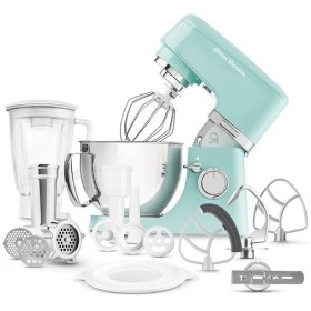 SENCOR STM 6351GR Robot Multifonctions 1 000 W Robot Pâtissier, Blender Professionnel 8 Vitesses Fonction PULSE Bol dAcier I