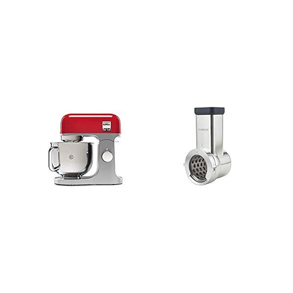 Kenwood kMix - Robot de cuisine rouge + KAX643ME 5-Roller accessoires de coutellerie pour mélangeur planétaire