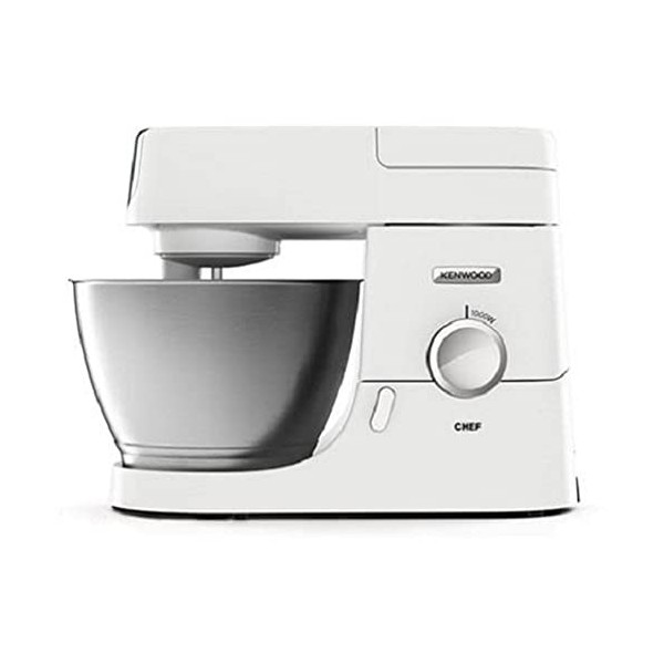 Kenwood Robot Patissier Multifonction Chef Blanc KVC3100W, Moteur Professionnel 1000W, Corps Metal, Bol 4,6L, Fouet, Batteur 