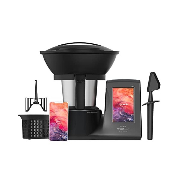 TAURUS Mycook Touch Black Edition Robot de cuisine, Wifi, 1600 W, 2 L, jusquà 140 degrés, multifonction, plus de 8 000 recet
