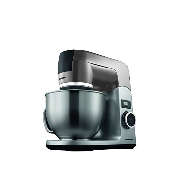 Grundig KMP8650S Robot de cuisine 1000 W Bol mélangeur en acier inoxydable 4,6 l Noir/Argent