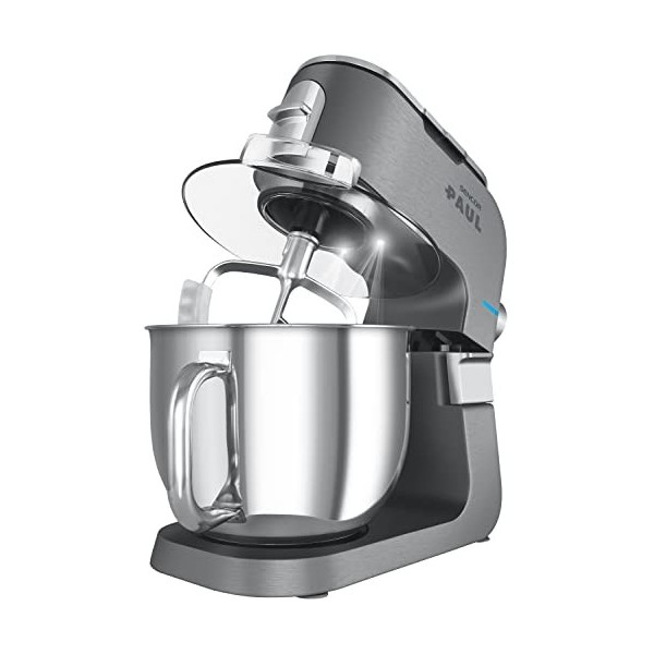 Sencor Robot Pâtissier multifonctions, Robot de Cuisine Robust full metal, Moteur 1500W Surpuissant, avec Éclairage Led, sile