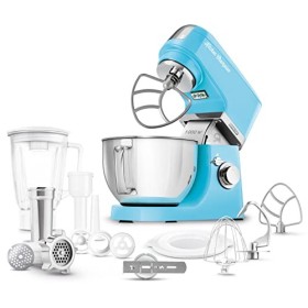 Sencor STM 6352BL Robot Multifonctions 1 000 W Robot Pâtissier, Blender Professionnel 8 Vitesses Fonction PULSE Bol dAcier I