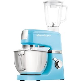 Sencor STM 6352BL Robot Multifonctions 1 000 W Robot Pâtissier, Blender Professionnel 8 Vitesses Fonction PULSE Bol dAcier I