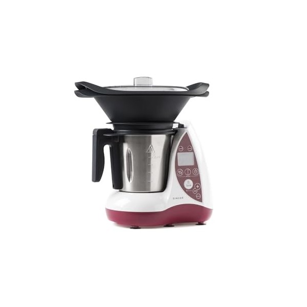 Singer SF501E Robot Cuiseur Acier Inoxydable Blanc/Rouge/Noir